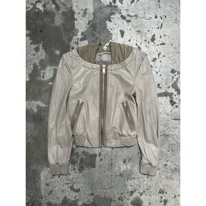 GAR-DE Women's Super Soft Leather Bomber Jacket Tan Size‎ S/XS